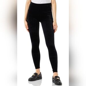 Spanx Black Velvet Leggings Women's 1X